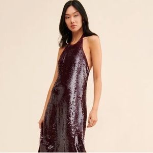 If by Sea | Anthropologie | Ingrid Sequin Halter Dress-S